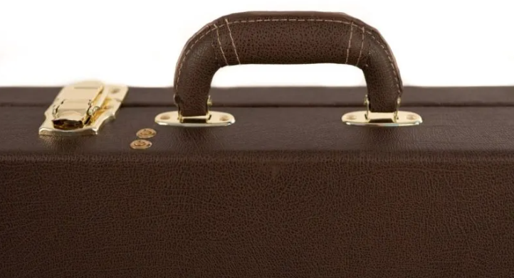 Upstart Electric Guitar Case Brown & Black Hard Shell