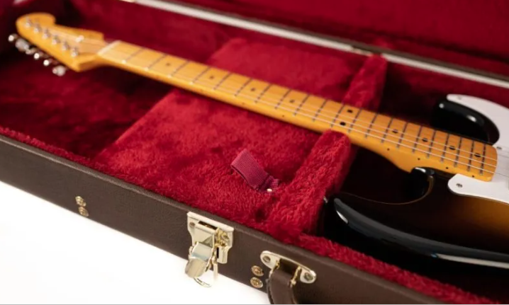 Upstart Electric Guitar Case Brown & Black Hard Shell