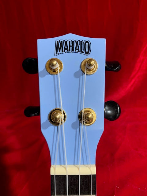 Mahalo MRILBU-U Rainbow Light Blue Ukulele w/Bag